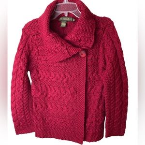 Irish Sweater Inis Crafts Merino Wool Size Small